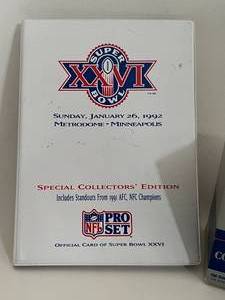 lot 328 image: Super Bowl XXV and XXVI Limited Edition Card Sets and Binder, football