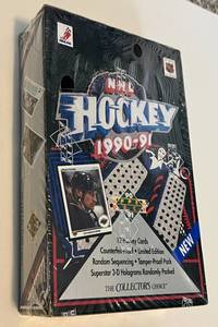 lot 38A image: 1990-91 Upper Deck NHL Hockey Sealed Box - 36 Packs of Hockey Cards, Wayne Gretzky