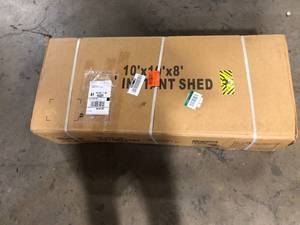 10x10x8 instant shed  Customer Returns See Pictures