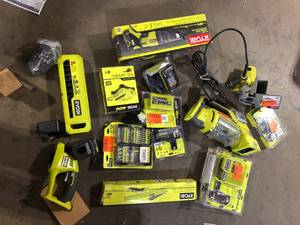 Lot of Assorted Ryobi Tools and Hardware Various Models and Conditions  Customer Returns See Pictures