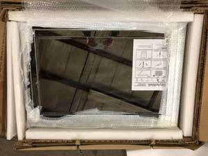 StyleWell Medium Rectangle Beveled Glass Classic Mirror (36 in. H x 24 in. W)   Customer Returns See Pictures