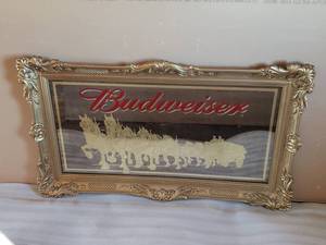 lot 1 image: Large Budweiser Bar Mirror