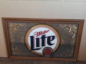 lot 2 image: Large Miller Lite Bar Mirror