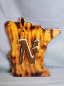 lot 22 image: Minnesota North Stars Wood Cutout Sign