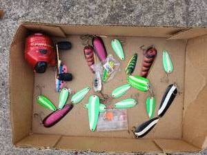 lot 95 image: Misc. Lures and Fishing Reel