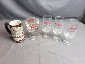 lot 136 image: Hamms Glasses and 1973 Oktoberfest Mug