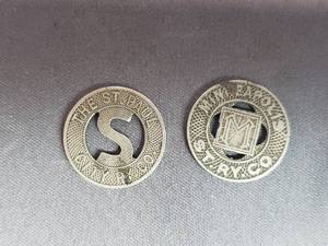 lot 171 image: Vintage Minneapolis and St. Paul Ride Fare Tokens