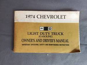 lot 212 image: 1974 Chevrolet Light Duty Truck Owners Manual