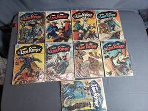 lot 217 image: Lot of 9 the Lone Ranger Comic Books