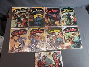 lot 218 image: Lot of 9 the Lone Ranger Comic Books