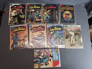 lot 219 image: Lot of 9 the Lone Ranger Comic Books