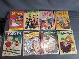 lot 225 image: Pop Eye, Dunc and Loo, Little Lulu, Porky Pig, Spike and Tyke and More Comic Books
