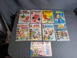 lot 226 image: Lot of 9 Comic Books including Hot Stuff, Sad Sack Sarge, Little Audrey