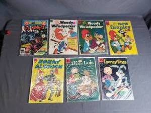 lot 229 image: Lot of 7 Comic Books Woody Woodpecker, Hi and Lois, Looney Tunes