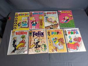 lot 230 image: Lot of 8 Comic Books Richie Rich, Baby Huey, Blondie, Felix
