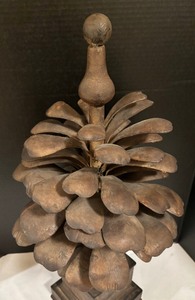 lot 116 image: Marvelous Metal Pine Cone Sculpture