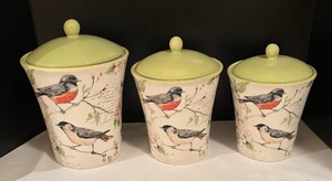 lot 121 image: Beautiful Bird Motif Canister Set by Certified International
