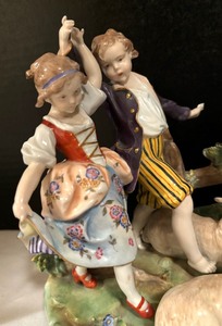 lot 129 image: Vintage German Porcelain Figurine
