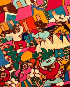 lot 190 image: Colorful Footed Mexican Pottery Bowl