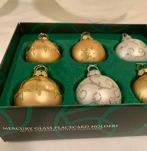 lot 206 image: Winter Themed Table Card Holders, Paper Snowman Lanterns and Tabletop Trees