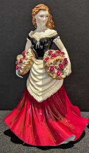 lot 51 image: Pair of Royal Worcester Rose and Christina Porcelain Figurines