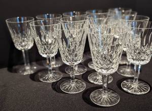lot 53 image: (14) Waterford Crystal Lismore Wine  Water Glasses