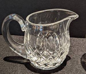 lot 54 image: Waterford Crystal Miniature Creamer and Open Sugar Set