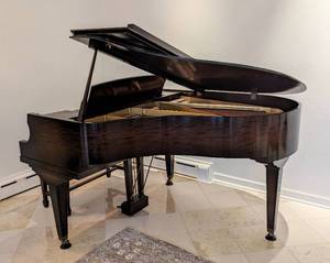 lot 2 image: Schumann 5ft Mahogany Baby Grand Piano