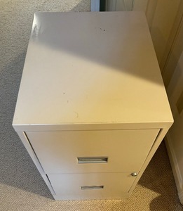 lot 249 image: Two Drawer Metal File Cabinet