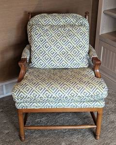 lot 19 image: Custom Upholstered French Country Style Occassional Armchair