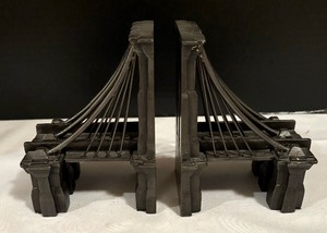 lot 274 image: Restoration Hardware Bridge Motif Bookends