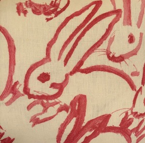 lot 330 image: Bunny Motif Accent Pillow by Ryan Studio