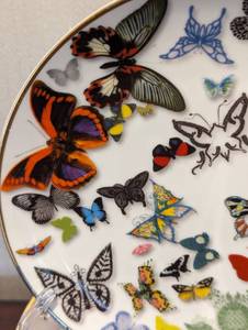lot 22 image: Christian Lacroix Butterfly Parade Dessert Plate Set