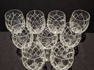 lot 90 image: Crystal Wine Glass Set