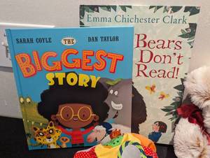 lot 94 image: Childrens Books, Jammies and Plush Dog