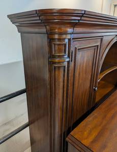 lot 80A image: Sligh English Manor Office Wall Unit Desk