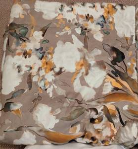 lot 134 image: Pair of Interchangeable Custom Queen Coverlets and Matching Bed Skirts and Shams