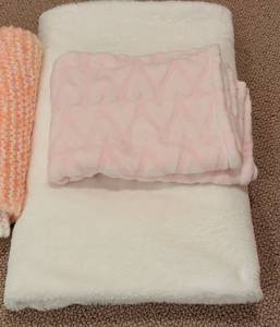 lot 96A image: Trio of Fuzzy Baby Blankets