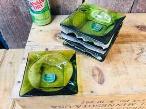 lot 27 image: 5 NOS Anchor Hocking Avocado Green Ash Trays