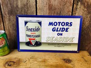 lot 52 image: Seaside Motor Oil Metal Sign