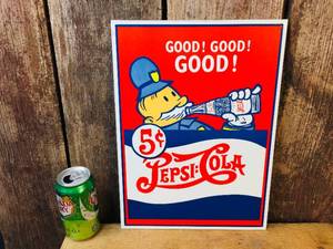 lot 76 image: Pepsi Cola Tin Sign