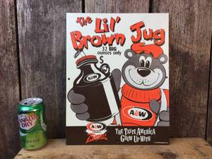 lot 83 image: Vintage A&W The Lil Brown Jug in Store Sign