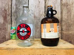 lot 86 image: 2 Vintage A&W Half Gallon Jugs