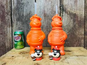 lot 89 image: Vintage A&W Bear Contour Bottles - Rooty Heads