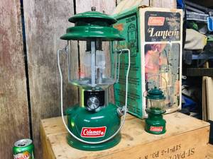 lot 119 image: Vintage Coleman 220J Double Mantle Lantern with Box