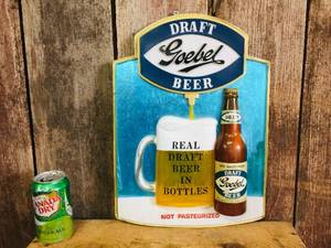 lot 128 image: Vintage Goebel Draft Beer Advertising Display