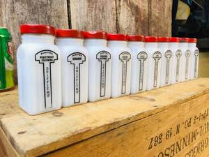 lot 160 image: 10 Vintage Griffiths Spice Shakers