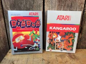 lot 184 image: 2 Vintage Atari 2600 Games - Dig Dug - Kangaroo