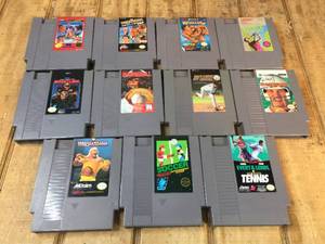 lot 190 image: 11 Vintage Nintendo NES Sports Game Cartridges
