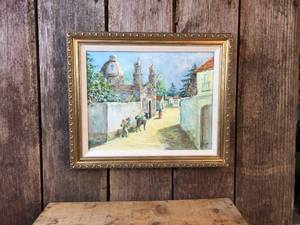 lot 256 image: Meza Mid-Century Impressionist Oil Painting